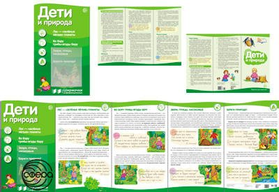 Наглядное пособие ШирмочкиИнформ Дети и природа с пластиковым карманом А4