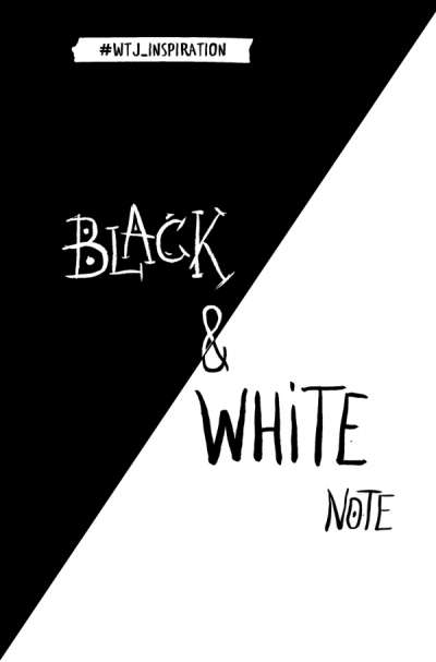 Black&White Note.Стильный блокнот с черными и белоснежными страницами мягк