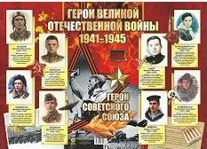 Плакат плакат для оформления Герои Великой отечественной войны 1941-1945гг А2 КПЛ-219