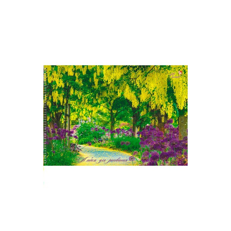 Альбом для рисования 40 листов гребень Чудесный парк блестки золото Эксмо АСБ401395