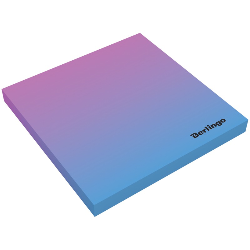 Блок клейкий 75*75мм 50л градиент (розовый+голубой) LSn_39801