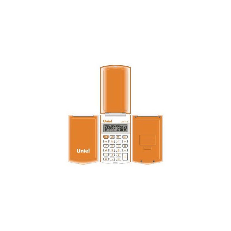 Калькулятор карманный 12 разрядный оранжевый UM-12O