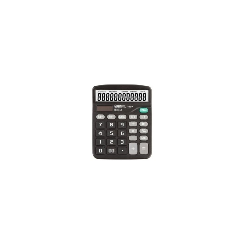 Калькулятор настольный 12 разрядный Двойное питание черный 147х119х37мм CS-1832