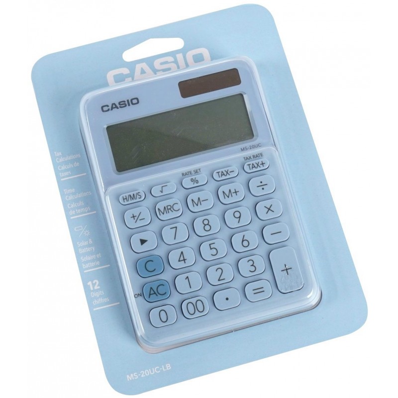 Калькулятор настольный 12 разрядный св-голубой MS-20UC-LB-S-EC