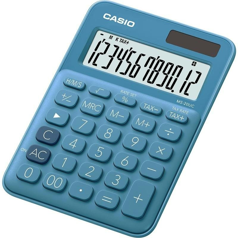 Калькулятор настольный 12 разрядный синий MS-20UC-BU-S-EC