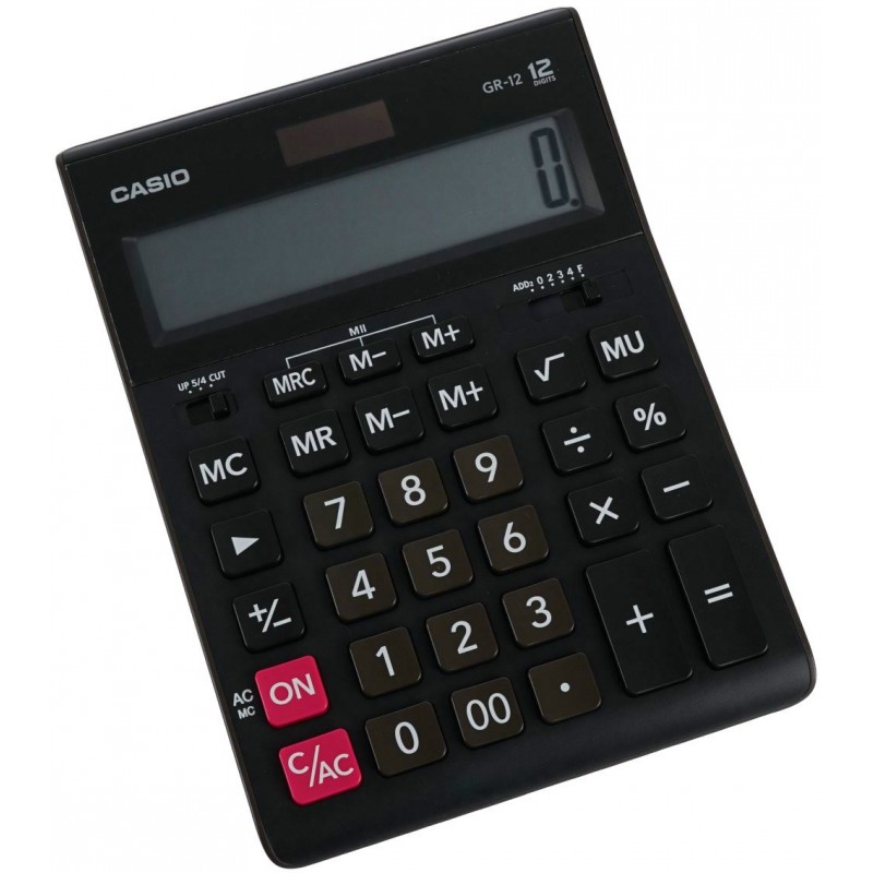 Калькулятор настольный 12 разрядный черный GR-12 (уни)