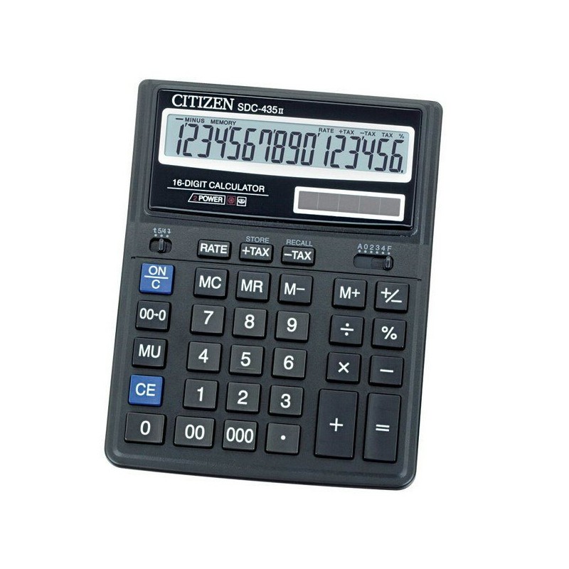 Калькулятор настольный 16 разряд. Двойное питание SDC-435N
