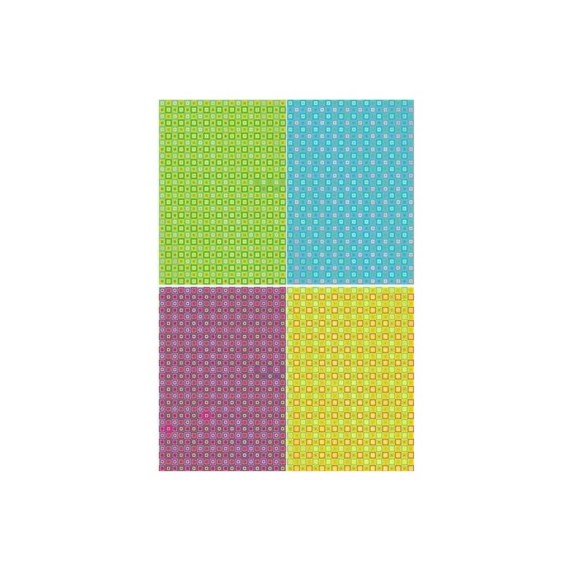 Картон цветной А4 4л. с тиснением Квадратики С4284-02