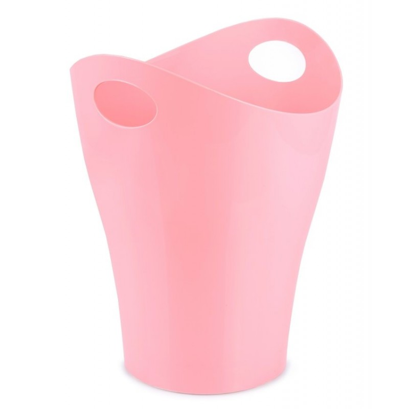 Корзина для бумаг 8 листов цельная розовая Pastel КР163