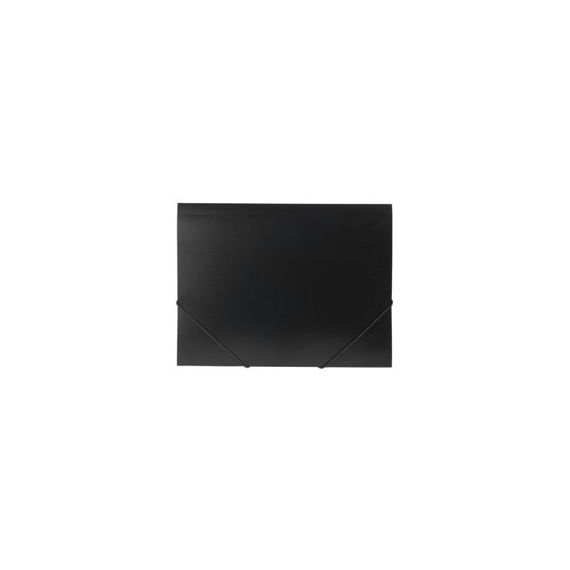 Папка на резинке пластик Standard 0,5мм черная Пк4р_00101 (уни)