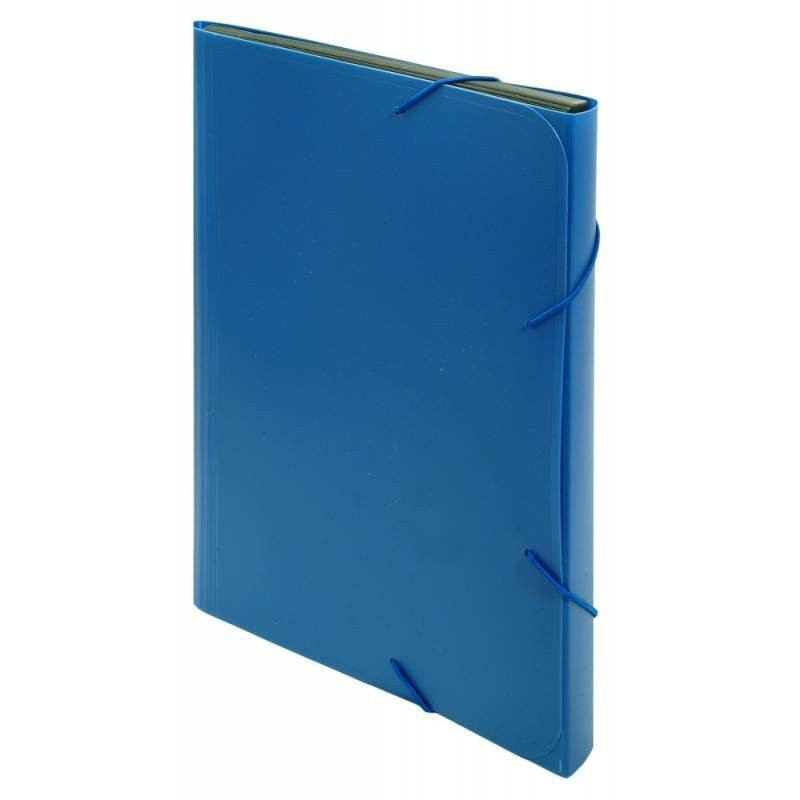 Папка на резинке пластик А4 13 отд. 0,7мм синяя BPR13BLUE (уни)