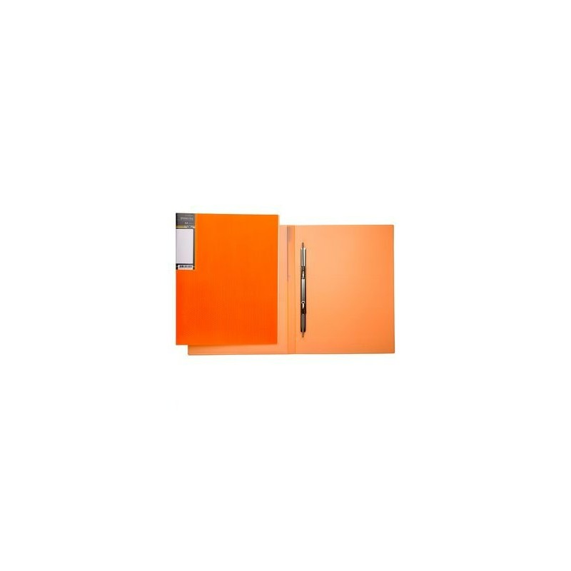 Папка с пружинным скоросшивателем Неоново-оранжевая "HD" торец 14мм AH4_02035 (уни)