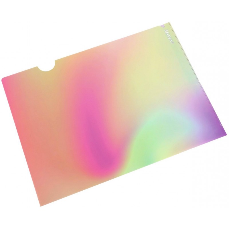 Папка-уголок А4 0.18мм Rainbow розовая с салатовым 3074801 (уни)