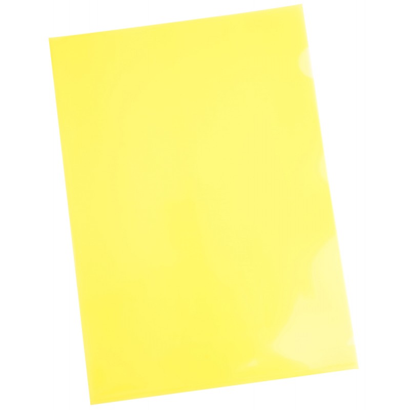 Папка-уголок А4 желтая 0.18мм ПУ Е-310 12923 (уни)