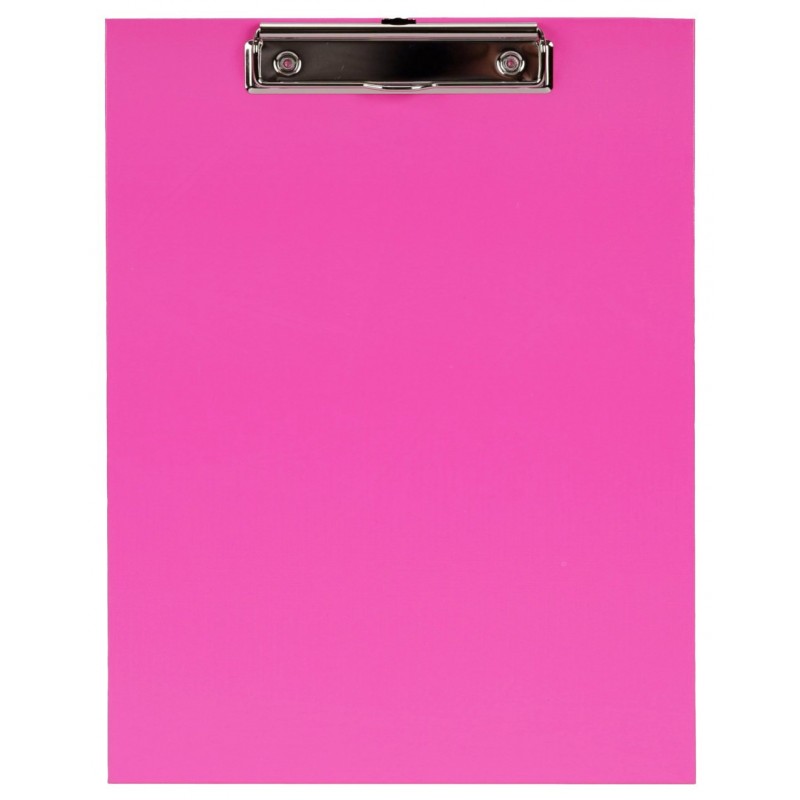 Планшет А4 вертикальный с верх.прижимом Neon розовый 45411 (уни)
