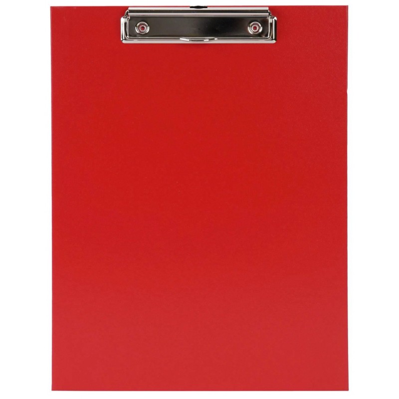 Планшет А4 вертикальный с верх.прижимом ПВХ Standart красный 36095 (уни)