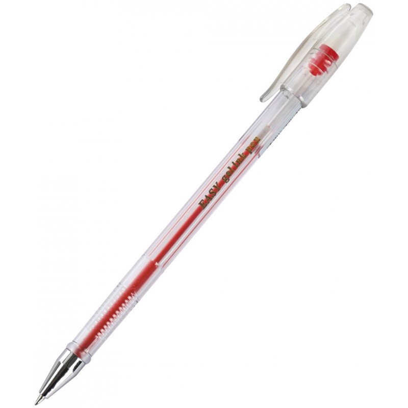Ручка гелевая красная 888