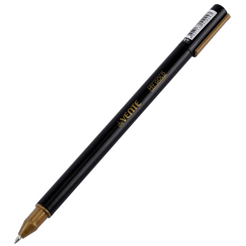 Ручка гелевая синяя 0,5мм My gold корп.черный 5051781