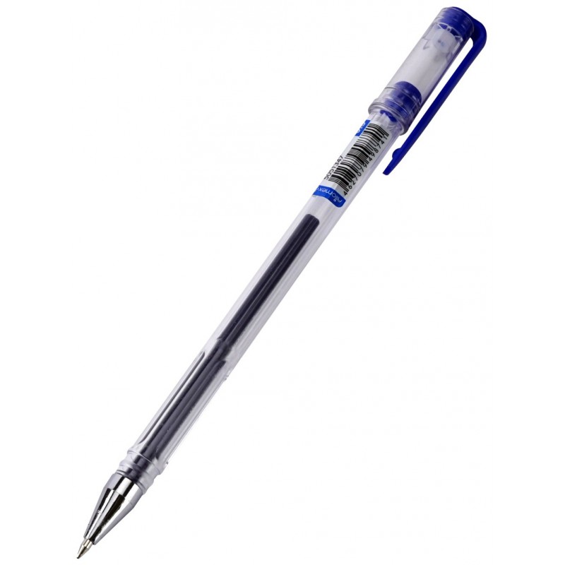 Ручка гелевая синяя 0,5мм прозр.корп. 5051347