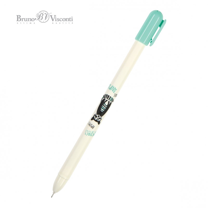 Ручка гелевая синяя CoolWrite. Енот 0,38мм 20-0292 01