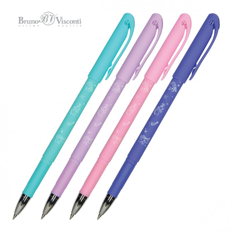 Ручка гелевая синяя DeleteWrite Art Единороги стираемая 0,5мм 20-0254 (уни)