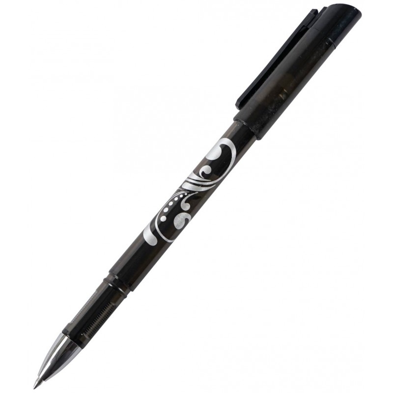 Ручка гелевая черная 0,7мм Орнамент стираемая 5051843 (уни)