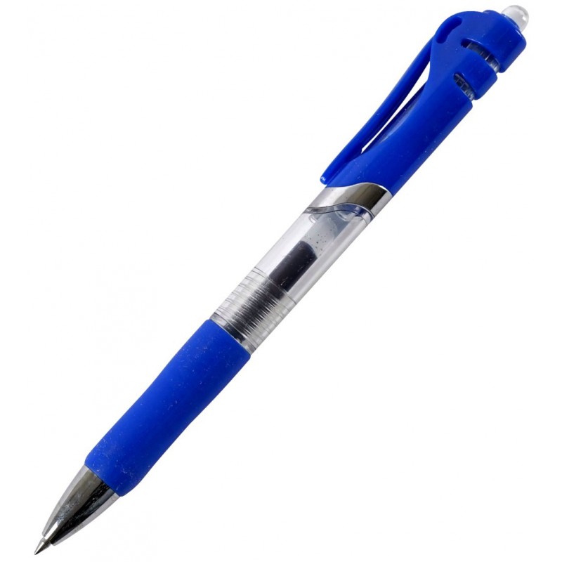 Ручка гелевая автоматическая синяя 985EA
