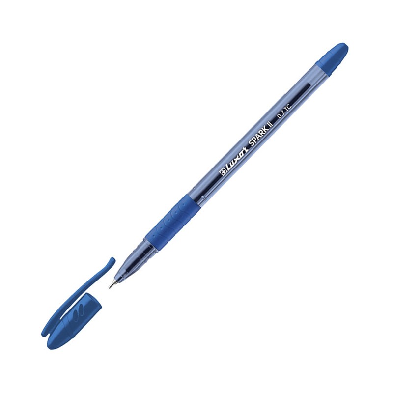 Ручка шариковая 0,7мм синяя Spark II резин.держ. 31072 12 Bx