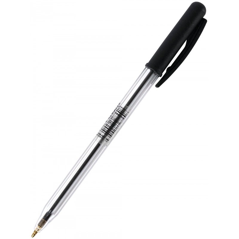 Ручка шариковая 1-1.0 черная 0,5мм поворот.мех. 820503