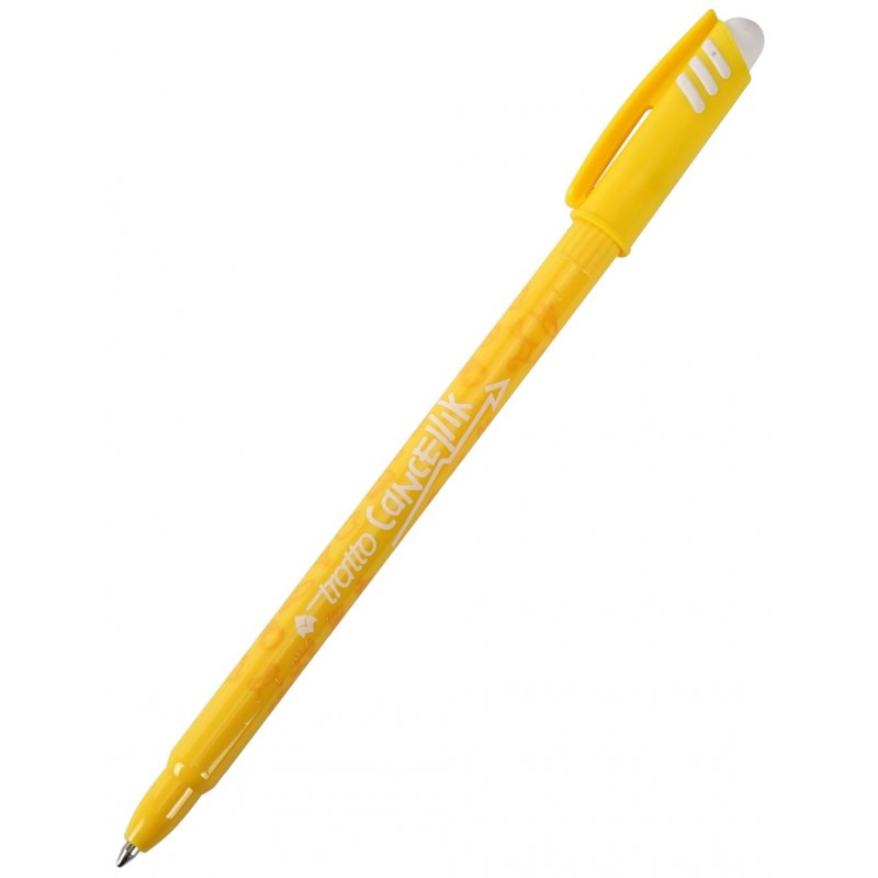 Ручка шариковая Cancellik желтая стираемая желт.корп. 826109 (уни)