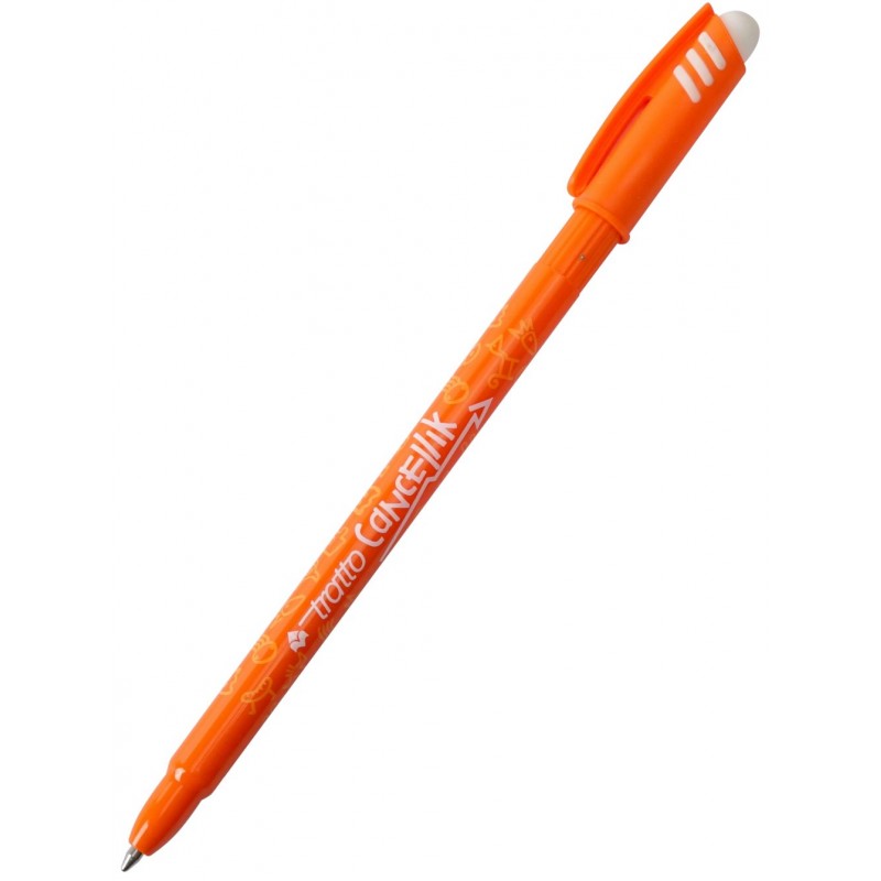 Ручка шариковая Cancellik оранжевая стираемая оранж.корп. 826107