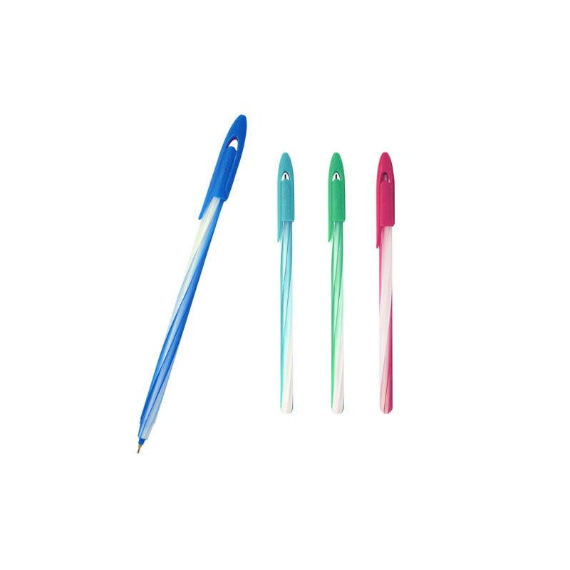 Ручка шариковая Candee синяя 0,6мм корп.голубой FO-027LBB BLUE (уни)