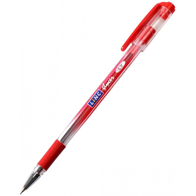 Ручка шариковая Glycer 0,7мм, красная с грипом 1300RF red