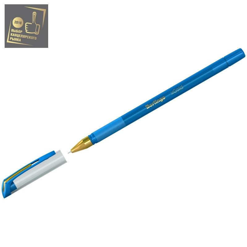 Ручка шариковая xGold голубая 0,7мм игольчат.стержень CBp_07506 (уни)