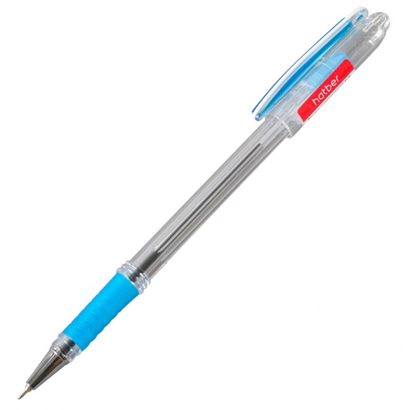 Ручка шариковая синяя 0,4мм К-9 резин.держ. игольч.стержень 4CB_00032 (уни)