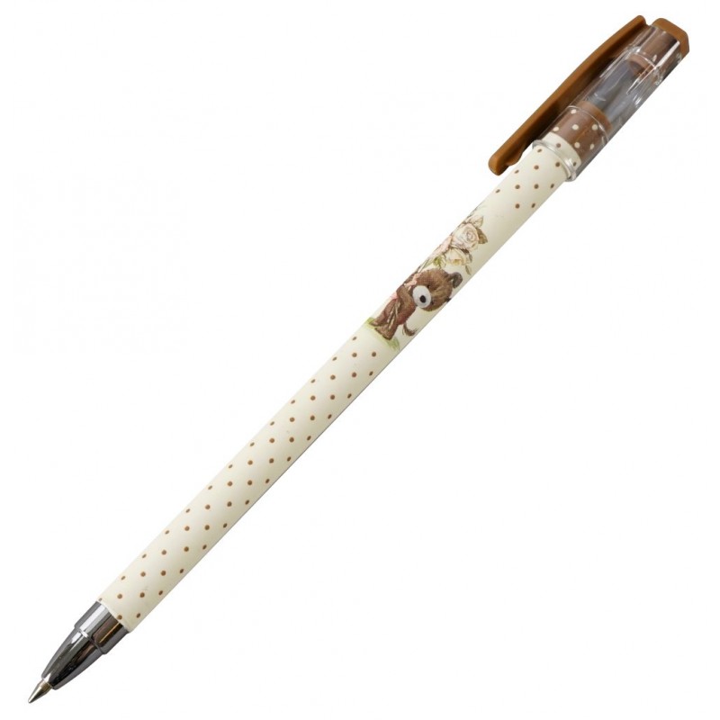 Ручка шариковая синяя HappyWrite Щенок с букетом 0,5мм 20-0157 (уни)