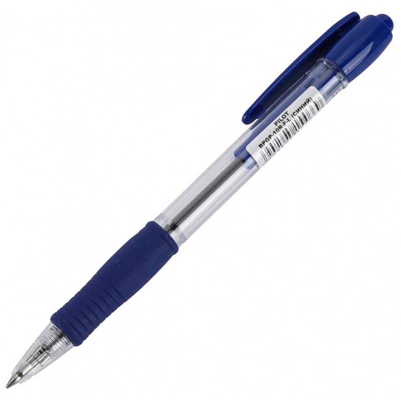Ручка шариковая автоматическая Super Grip Fine синяя 0,7мм рез.держ. BPGP-10R-F-L