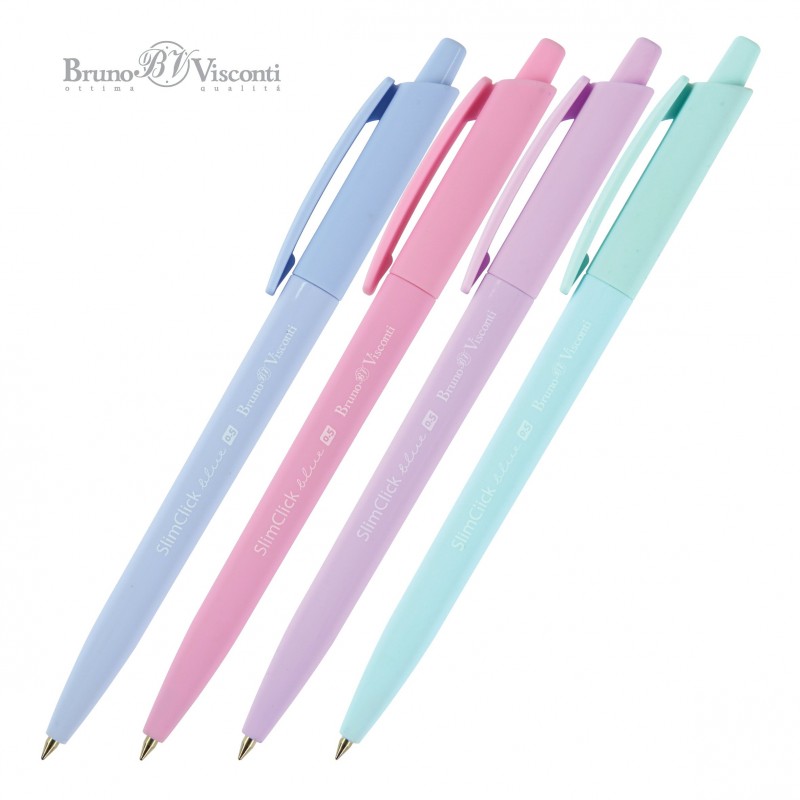Ручка шариковая автоматическая синяя SlimClick Zefir 0,5мм 20-0229 (уни)