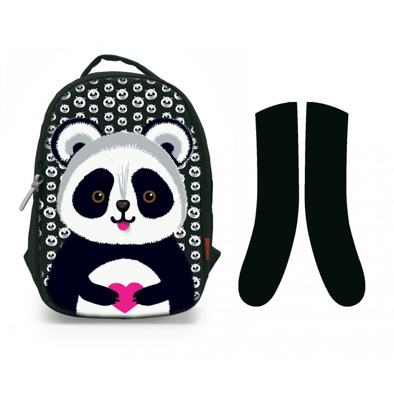 Рюкзак школьный Панда черный 12-008-012 01
