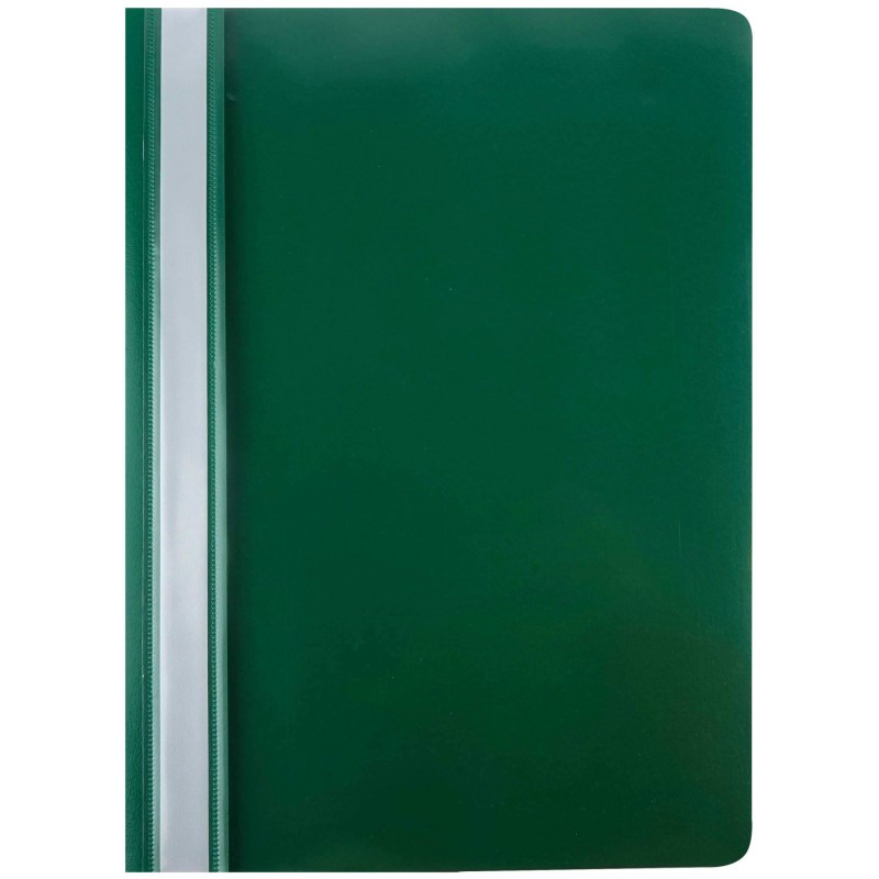 Скоросшиватель пластиковый А4 зеленый 0,11 0,15мм ПС-110 225728 (уни)