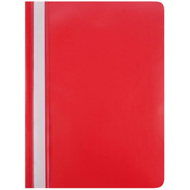 Скоросшиватель пластиковый А4 красный 0,11 0,15мм ПС-110 (уни)