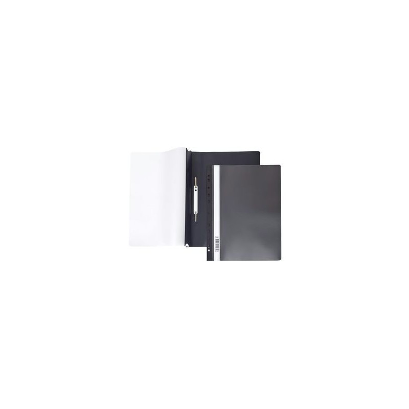 Скоросшиватель пластиковый А4 с перфор. черный 0.14 0.18мкм AS4_00201