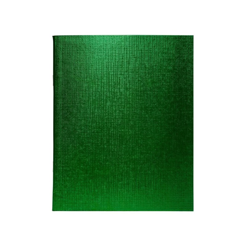 Тетрадь 48 листов в клетку бумвинил Metallic зеленый 48Т5бвВ1