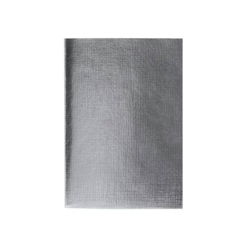 Тетрадь А4 48 листов в клетку бумвинил Metallic Серебро 48Т4бвВ3 (уни)