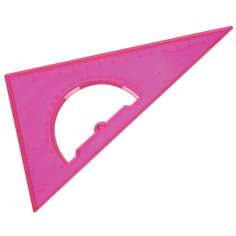 Треугольник 16см*30 с транспортиром Neon Cristal ТК010