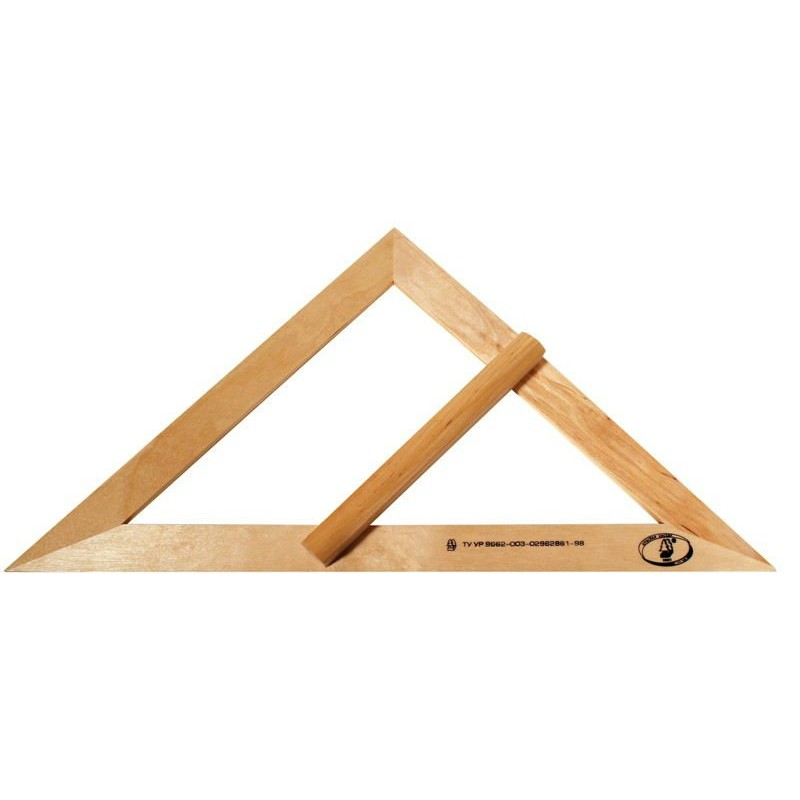Треугольник для школьной доски Равнобедренный деревянный С370