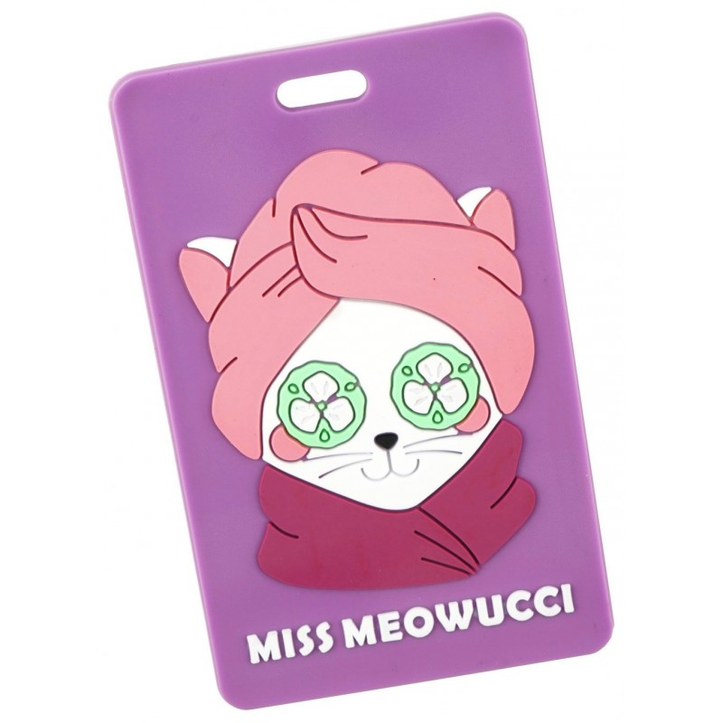 Футляр д бэйджа и карточек "Miss Meowucci" резиновый 3784863 (уни)