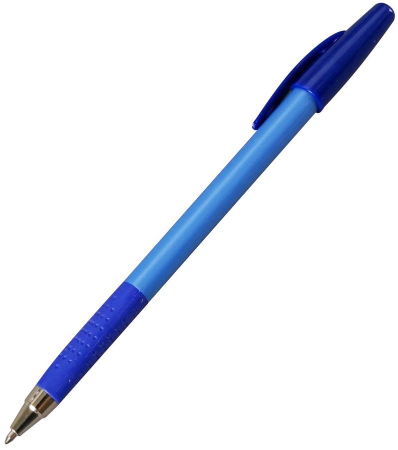 Ручка шариковая синяя 0,7мм с рез.держ. KA124200CS-BL