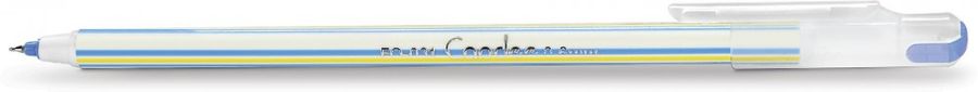 Ручка шариковая Candee синяя 0,6мм корп. голуб-желт. FO-031 BLUE