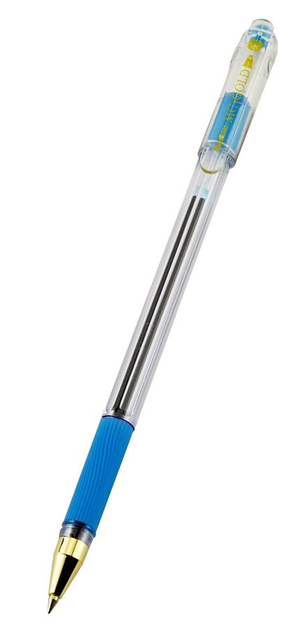 Ручка шариковая MC GOLD голубая 0,5мм Масляная основа рез.уп. BMC-12